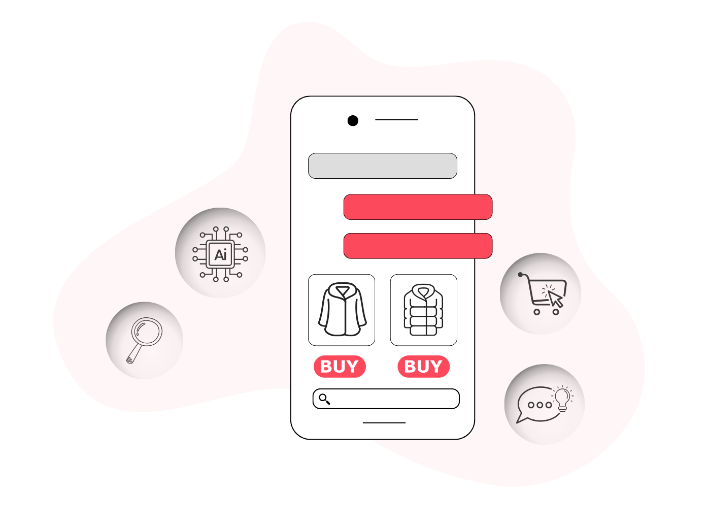 Chat-to-Search illustration